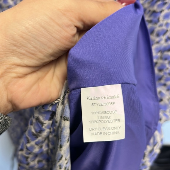 KARINA GRIMALDI Purple Wrap Dress - Picture 6 of 6